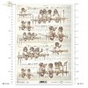 retro, vintage, aniołek, aniołki, amorek, amorki, nuty, wino, butelka wina, R375